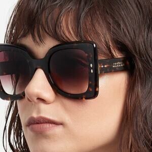 New! Isabel Marant IM0120/S 086HA Brown and Gold Sunglasses, Authentic